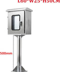 Outdoor IP67 Waterproof Stainless Steel Floor Mounted Electrical Junction Box Enclosure For Outdoor Use Beefy 50 Cm Height Distribution Box Weatherproof Corrosion Resistant Easy Install Secure Device Housing, 500mm