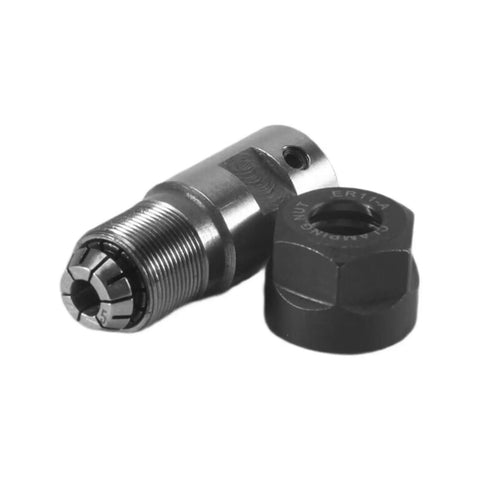 Super Tough Motor Shaft Collet Chuck Spindle Extension Rod For Milling Machine And Lathe Tools with hex nut and precision grip.