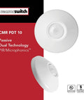 Top view of Dope Ceiling Motion Sensor With 360 Degree Coverage For Commercial Spaces PDT Dual Technology PIR And Microphonics Occupancy Sensor
