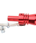 Turbo Whistle Exhaust Pipe With Oversized Roar For Cars Red Aluminum Muffler Sound Mod XL Car Accessory side view