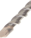 Close-up of DEWALT concrete drill bit with carbide center core and spiral flutes