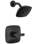 Modern 14 Series Matte Black Shower Faucet Trim Kit With Head And Handle Set T142339-BL-PP Valve Not Included Universal Rough-In