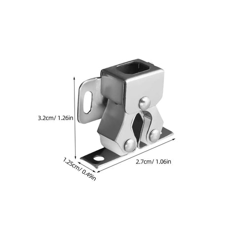 12 Pack Double Roller Cabinet Latches For Cabinets And Drawers, Stainless Steel With Silver Finish, Easy Install Spring