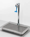 Stainless Steel Deck Mount Water Station Pedestal For Glass Filling, Push Back Cup Filler in office, school, or dining hall