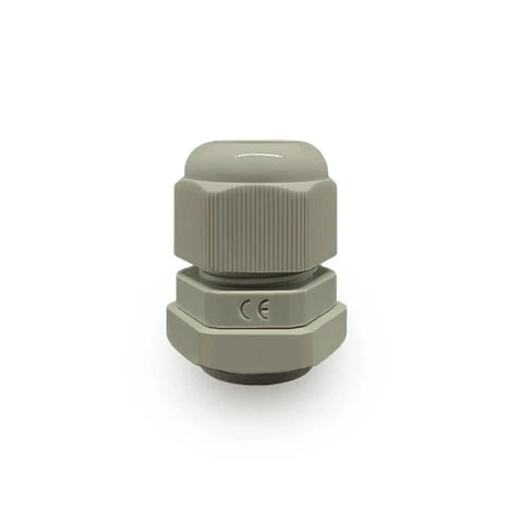 Front view of Cable Gland Kit 10 Pack PG11 5 To 10mm Grey Waterproof Heavy Duty Adjustable Cable Connectors