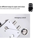 Smart Wireless Remote Door Lock With Electronic Deadbolt Anti Theft Keyless Entry System Hidden Design Four Remotes Fast Easy Access Home Security Upgrade For Front Or Back Door showing emergency unlock feature
