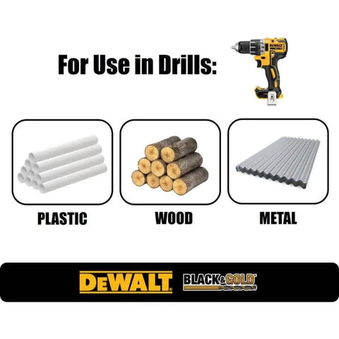 29 Piece Drill Bit Set High Speed Steel With 135 Degree Split Point Black Oxide Coating Optimized Helix Tapered Web For Durable Wood Metal Plastic 3 Flats Shank Size Markings Heavy Duty Kit