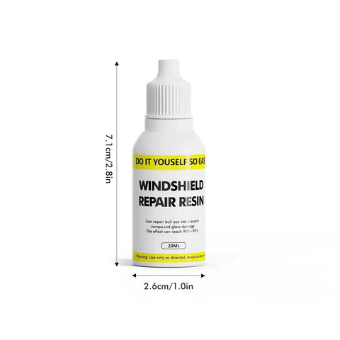 Windshield Chip Repair Kit 20ml Resin Liquid For Auto Glass Chips And Cracks Rapid Cure Adhesive Sealant Durable Safe