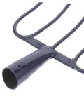 Heavy Duty Garden Fork For Farm Cleanup And Mulching, close-up of steel tines and shaft connection