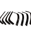 Craftsman Tiller Tine Set Replacement, 8 Tines, Fits 6554J 4459J 4460J 6555J, arranged in a row on white background