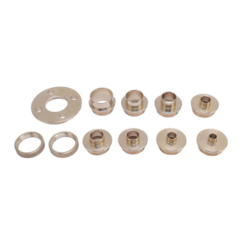 Pro Level Solid Brass Router Jig Bushing Guide Set With Snug Carry Case For Precision Woodworking And Carpentry Projects 11 brass bushings