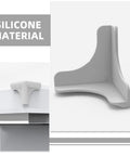 Close-up of Silicone Corner Protectors 8 Pack For Furniture And Kitchen Edges Durable Range Hood Safety Guards.