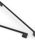 Matte Black 12.6 Inch Kitchen Cabinet Handles 10 Pack Cabinet Pulls For Cupboard And Drawer Doors, front and side view of handles