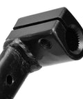 Close-up of Universal 135 Degree Hand Gear Shifter Lever For Taotao Sunl Coolster, black metal finish, gear teeth visible.