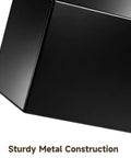 Close-up of black metal Two Pack Magnetic Storage Can Holder Set For Desk Or Wall Mount, Space Saving Metal Organizer.