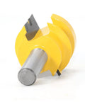 Premium Reversible 12mm And 12.7mm Shank Tenon Router Bit For Smooth Woodworking Projects, yellow cutter with steel shank.
