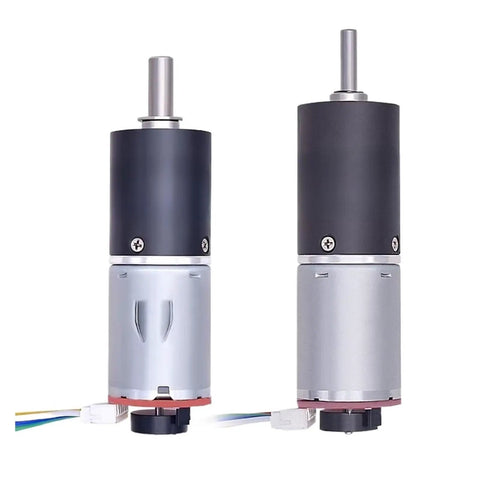 Tiny 24mm DC Planetary Gear Motor With Encoder For Forward And Reverse Motion Speed Control 6V 12V Or 24V 3.3 To 8W No Load 12 To 2125 RPM