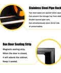 Stainless steel pipe rack and box door sealing strip of 3D Filament Dryer Box With Auto Humidity Control Keeps Filament Dry From 15 To 60 Percent