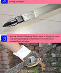 Heavy Duty Flat Steel Drain Cleaning Tape 2000 Cm Long Manual Sewer Clog Remover Steel punch and moving handle details