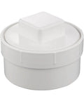 6-Inch PVC DWV Cleanout Plug Cap Female Sewer Adapter Fitting for Drainage Systems White for Home and Pro Use ASTM D2665 Compatible