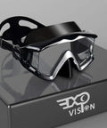 Panoramic Three Window Snorkel Mask Go To Gear With Tempered Glass Anti Fog Seal Nose Cover No Leakage For Snorkeling Freediving And Swimming Black Ultra Wide 180 Degree View Durable Silicone Strap on box