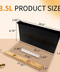 Dimensions of 3.5L beehive feeder from 2 Pack 3.5L Beehive Feeder Set With Beeswax Coated Frames, Cedar Wood Water And Sugar Syrup Feeder.