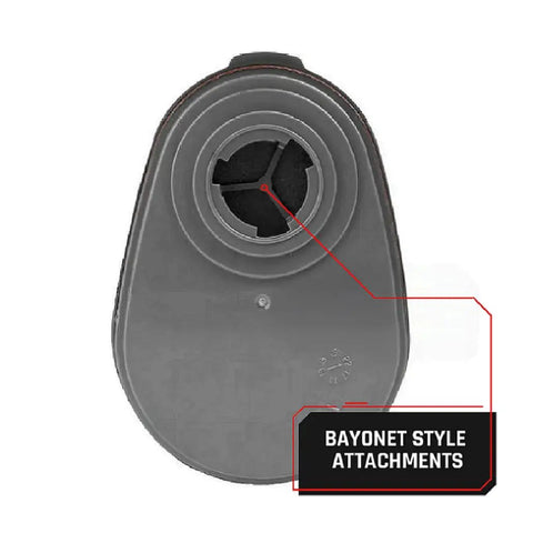 Bayonet Style Replacement Filter Cartridge For Mask And Respirator With Organic Vapor And Particulate Protection attachment