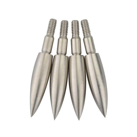 12 Pack Archery Field Points 100 125 150 200 250 300 350 Grain Screw In Arrow Heads Made Of Stainless Steel Silver