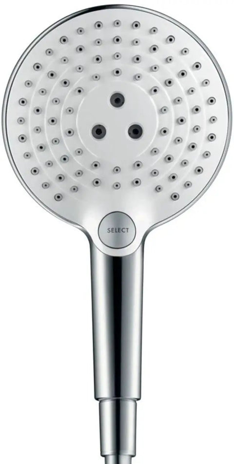 Raindance Select S 5 Inch Handheld Shower Head With Rain Rain Air And Whirl Modes No Brainer Install Modern White Chrome Finish Hose Sold Separately 87 No Clog Sprays For Smooth Water Flow