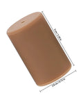 Brown Silicone Corner Guards For Furniture And Drawer Handles Soft Round Edge Protectors That Eliminate Sharp Edges shown with size dimensions