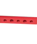 Cut Like Butter 100Mm T Slot Miter Track With Holes Aluminum Alloy Woodworking Gutter Electric Circular Saw Workbench Fixture Guide Pro Built Tough Smooth Slick Red close-up view showcasing pre-drilled holes.