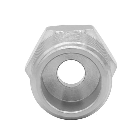 1/2 G male to 3/8 compression female reducer plumbing fitting, nickel-plated brass