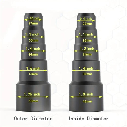 Adapter connectors for Double Filtration Cyclone Dust Collector for Woodworking, 2 Inch OD DIY Turbocharged Filter System.
