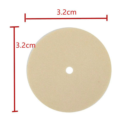 Front view: inhalation valve disk, 3.2 cm diameter, beige, Amazon brand, for 6200/6800/6000 series respirators