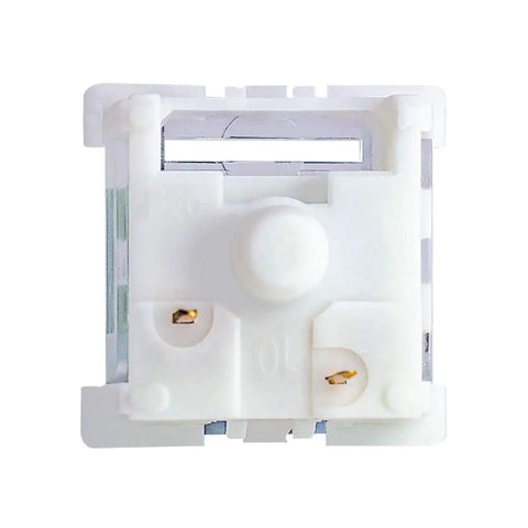 Close-up of Blue 3 Pin Clicky Tactile Mechanical Keyboard Switch 50gf, dustproof, DIY replaceable, Cherry MX compatible, RGB ready