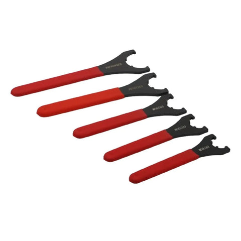 Premium ER16UM ER20UM ER25UM ER32UM ER40UM ER50UM Collet Wrench Nut Set For CNC Milling And Lathe Precision Tool Holder Spanner with red grips.
