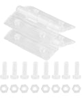 Clear Acrylic Door Hinges Set For Cabinets, Small Butt Hinges, 2 Pack with screws and bolts, durable PC material