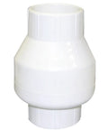 Heavy Duty PVC Swing Check Valve No Spring White 2 Inch Slip Fittings Full Flow Design Up To 150 PSI Corrosion Resistant EPDM Seal