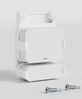 Garage Door Sensor Bracket For Entry Sensors Durable Mount With Pre Installed Tape And Screws No Fuss Install Easy To Use Garage Door Sensor Holder Compatible With Door And Alarm Contact Sensors, white plastic bracket with screws