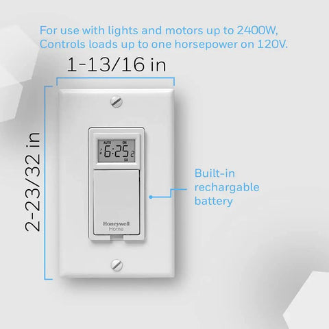 7 Day Programmable Light Switch Timer No Brainer For Home Automation With Auto On Off Scheduling Energy Saving Mode Easy Setup