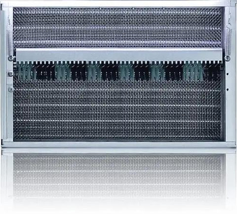 Heavy Duty Kickass Commercial Kitchen Workhorse Upright Refrigerator Featuring Rock Solid Construction Led Digital Thermometer cooling coil detail.