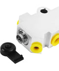 Universal Disc Drum Brake Proportioning Valve With Smooth Stopping Power For Heavy Duty Rides, showing aluminum body and ports.