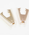 Two Pack Rose Gold and Gold Staple Remover Set with acrylic frames, premium desk accessories for quick paper fixes and reusable use.