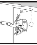 Diagram showing Self Locking Gate Latch With Post Mount For Wood Fence Gates, Automatic Gravity Lever, 4.7 Inch Black Finish.