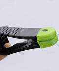 Power Grip board mast release snap clip clamp, Type D, green ABS end with blue fishing line on black handle