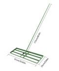 Heavy Duty Lawn Leveling Rake With 180 Degree Adjustable Head And 5.74 Feet Long Handle, showing dimensions 91x25cm.