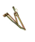 245mm Adjustable Ratchet Lifting Hinge For Drawing Tables And Massage Beds Featuring Seven To Ten Gear Settings, shown in metallic finish.