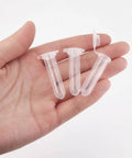 BKMAMLAB 2ml microcentrifuge tubes with caps, EO-sterilized clear plastic (3 tubes held in hand)