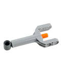 Linear actuator component from 24 In 1 Pneumatic And Hydraulic Actuator Kit with push rods and connectors, gray and orange design.