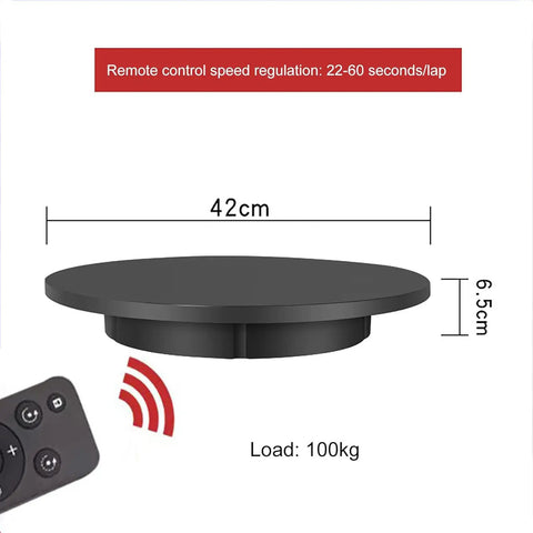 Awesome Electric Turntable For Live Video Broadcasts With Remote Speed Control And 22 To 60 Second Rotation Timing, 42cm diameter, 6.5cm height.